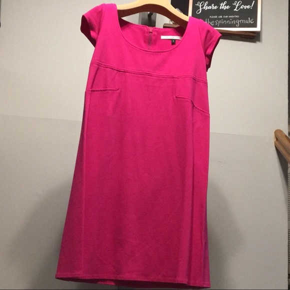 DIANE VON FURSTENBERG A LINE SCOOP NECK DRESS - Picture 2 of 4